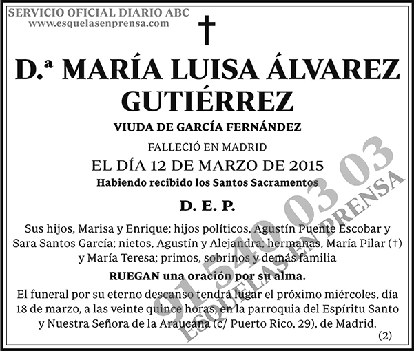 María Luisa Álvarez Gutiérrez